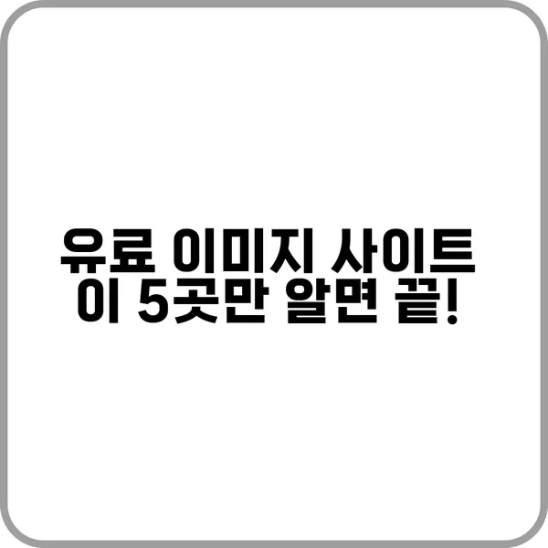 유료 이미지 사이트, 저작권 문제 해결 비법?
